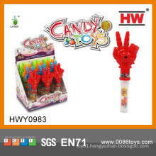 Funny Plastic Hand Toys With Soft Candy guns Toy Promotional Items 2015 (12pcs /Display box)